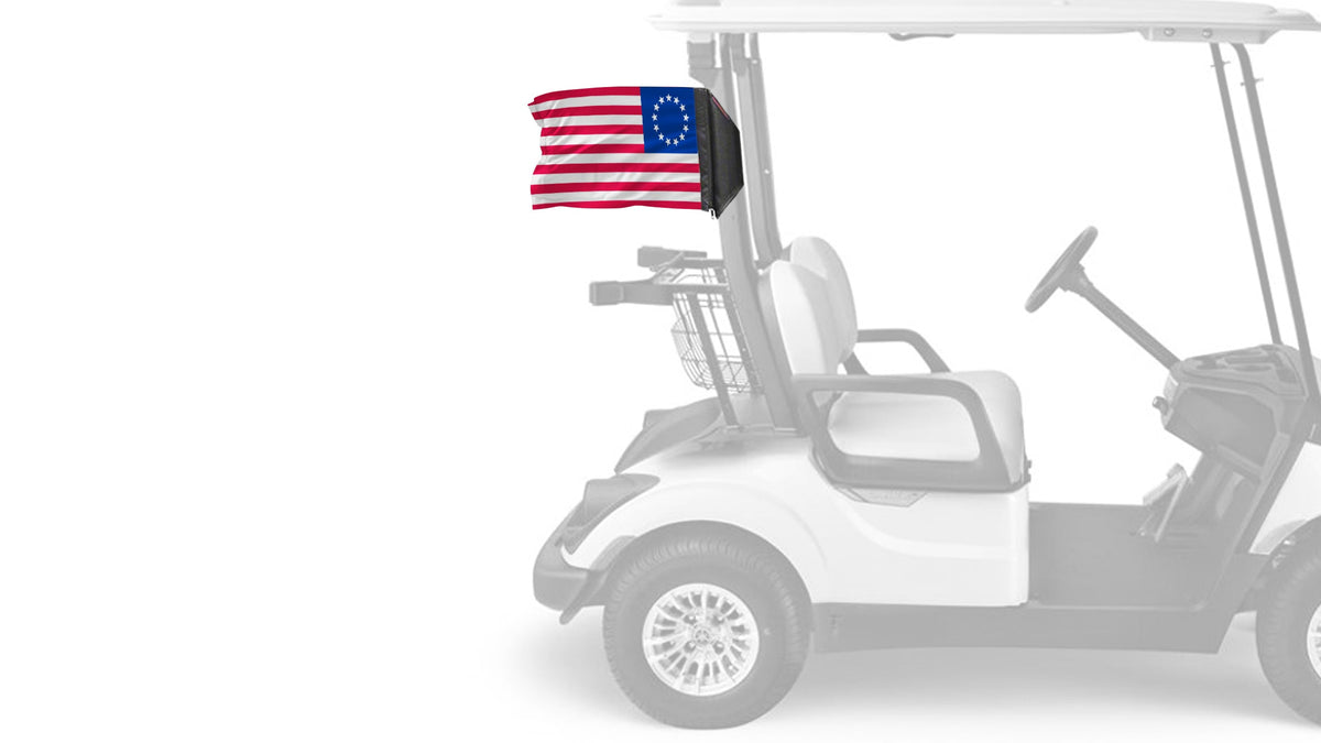 Betsy Ross 12"x18" Forever Wave Flag for Golf Carts