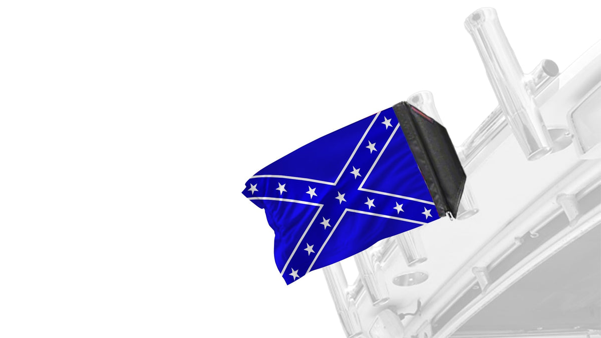 Confederate Blue 12"x18" Forever Wave Flag for Boats