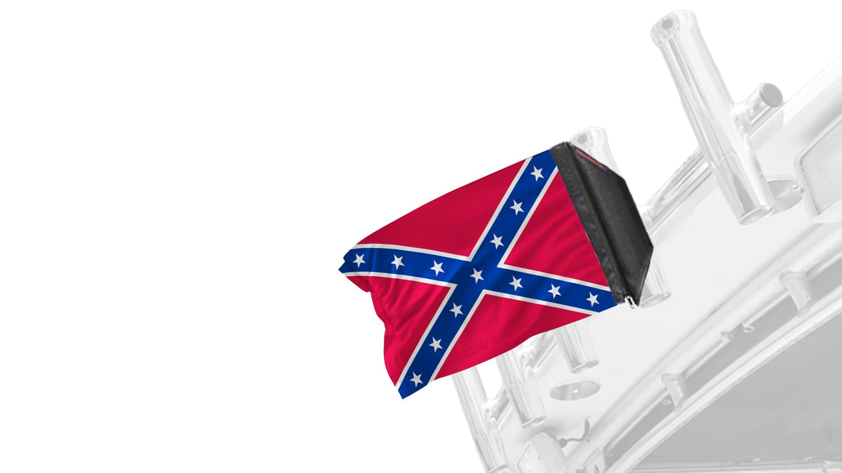 Confederate 12"x18" Forever Wave Flag for Boats