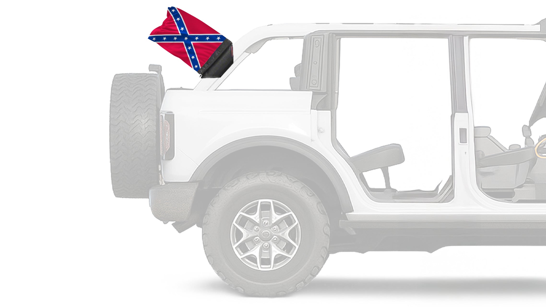 Confederate 12"x18" Forever Wave Flag for Bronco