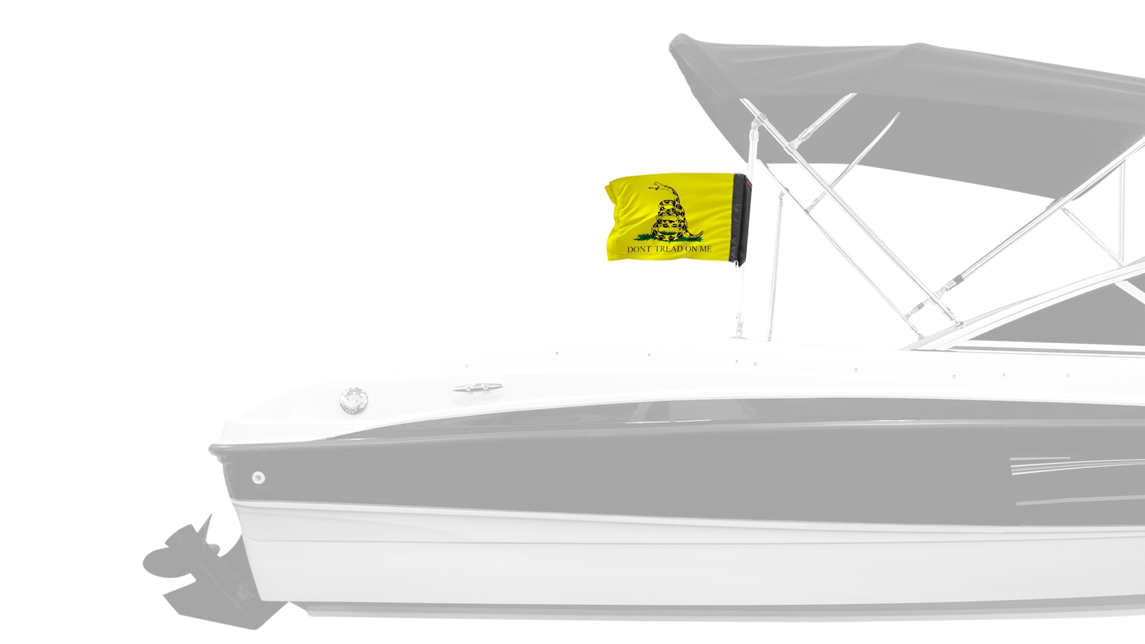Gadsden "Don't Tread On Me" 12"x18" Forever Wave Flag for Boats