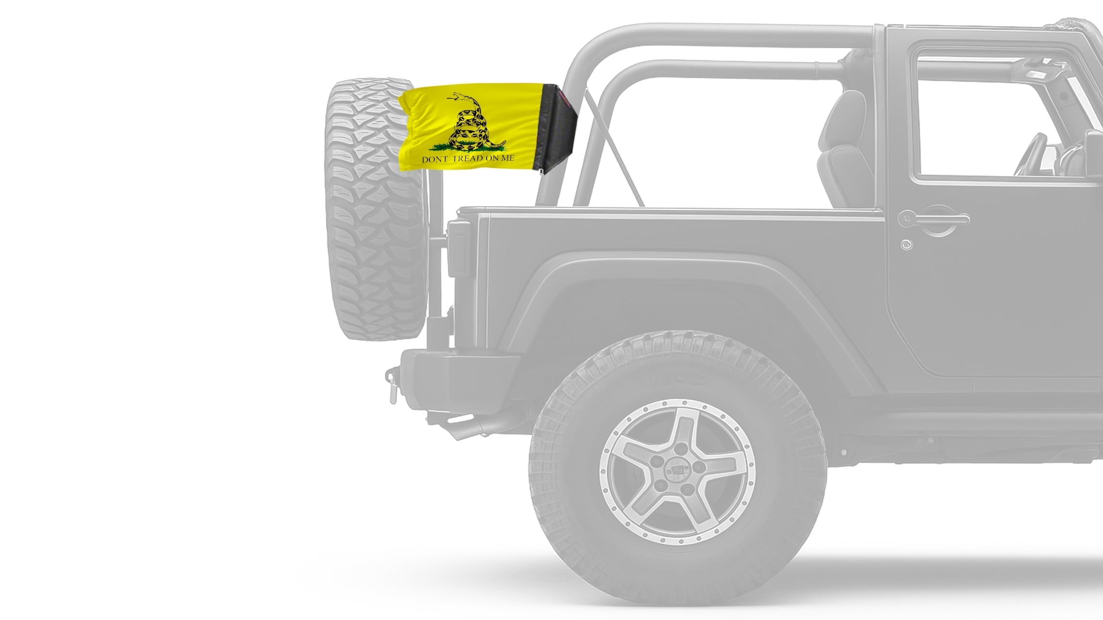 Gadsden "Don't Tread On Me" 12"x18" Forever Wave Flag for Jeep Wrangler LJ 2003-2006