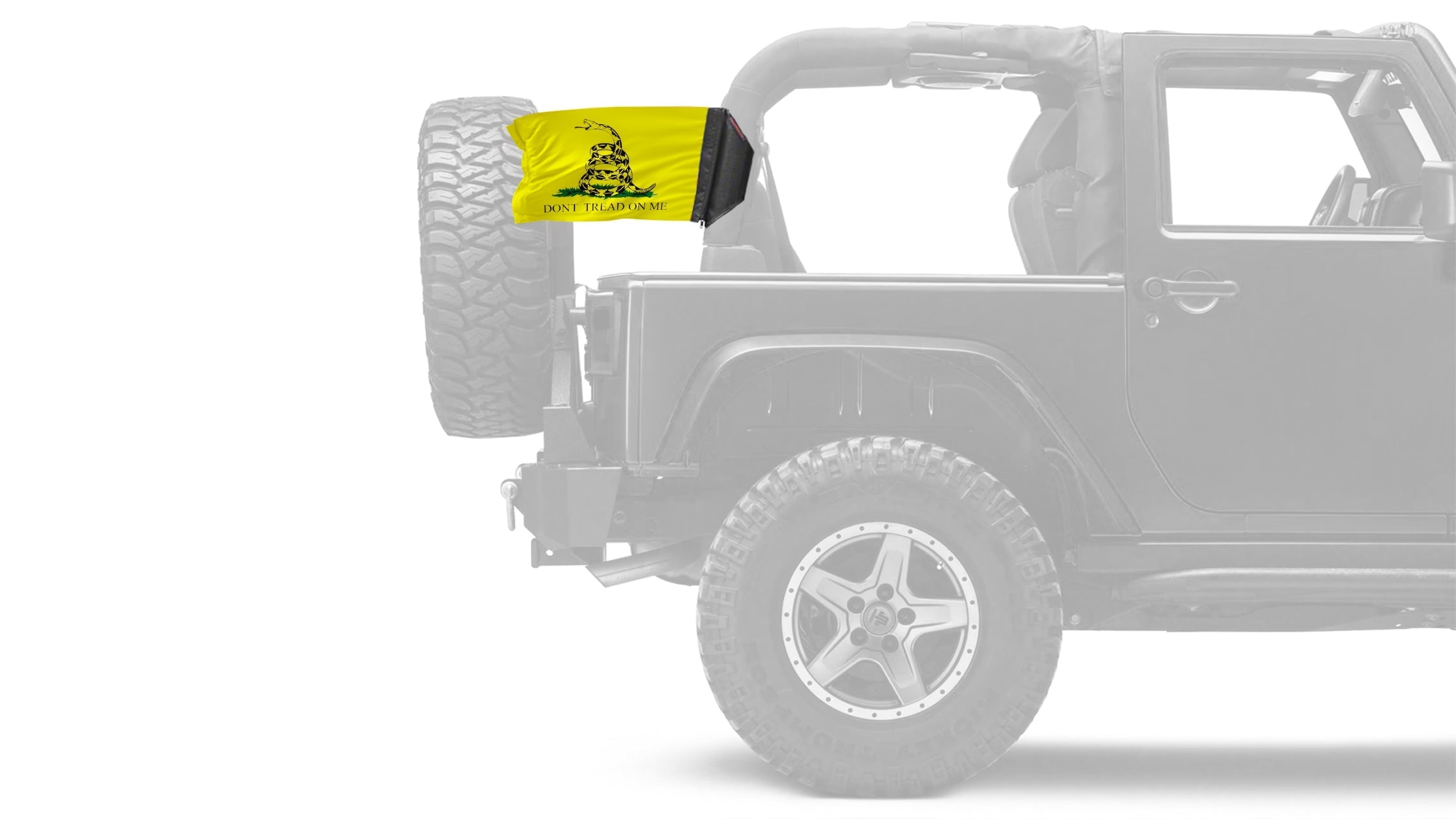 Gadsden "Don't Tread On Me" 12"x18" Forever Wave Flag for Jeep Wrangler YJ 1986-1995