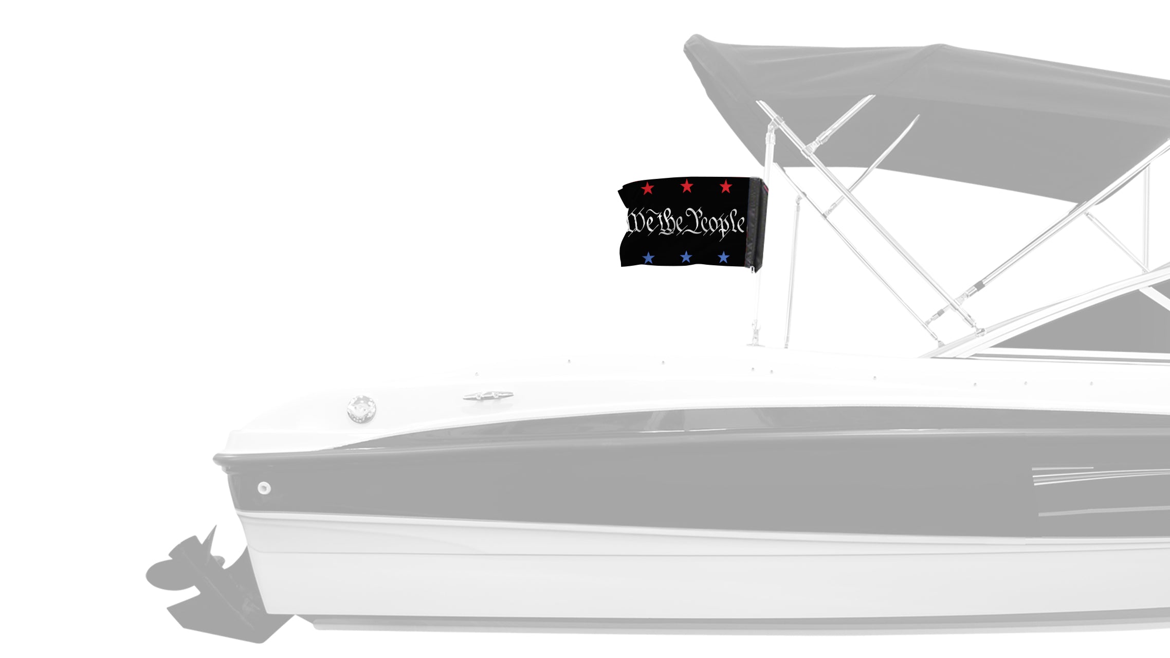 We The People 12"x18" Forever Wave Flag for Boats