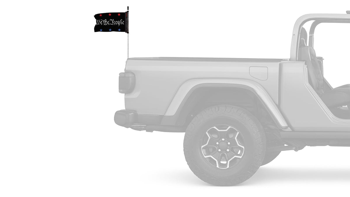 We The People 12"x18" Forever Wave Flag for Jeep Wrangler LJ 2003-2006