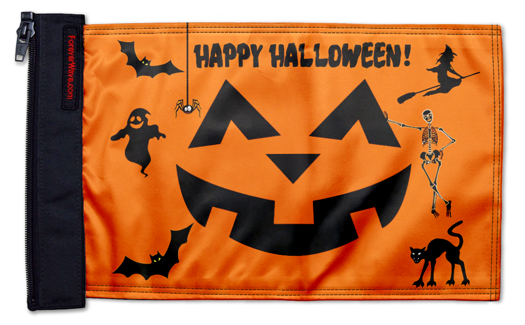 Happy Halloween 12"x18" Forever Wave Flag for Bronco