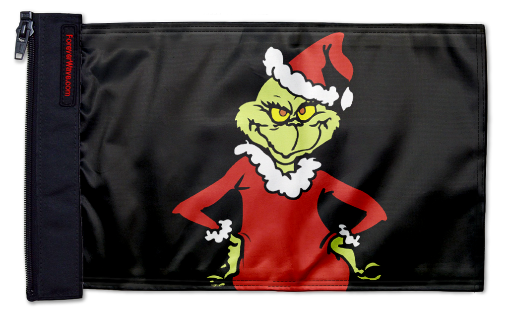 The Grinch 12"x18" Forever Wave Flag for Bronco
