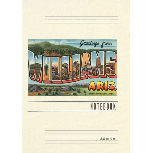 Vintage Lined Notebook Greetings from Williams - Paperback