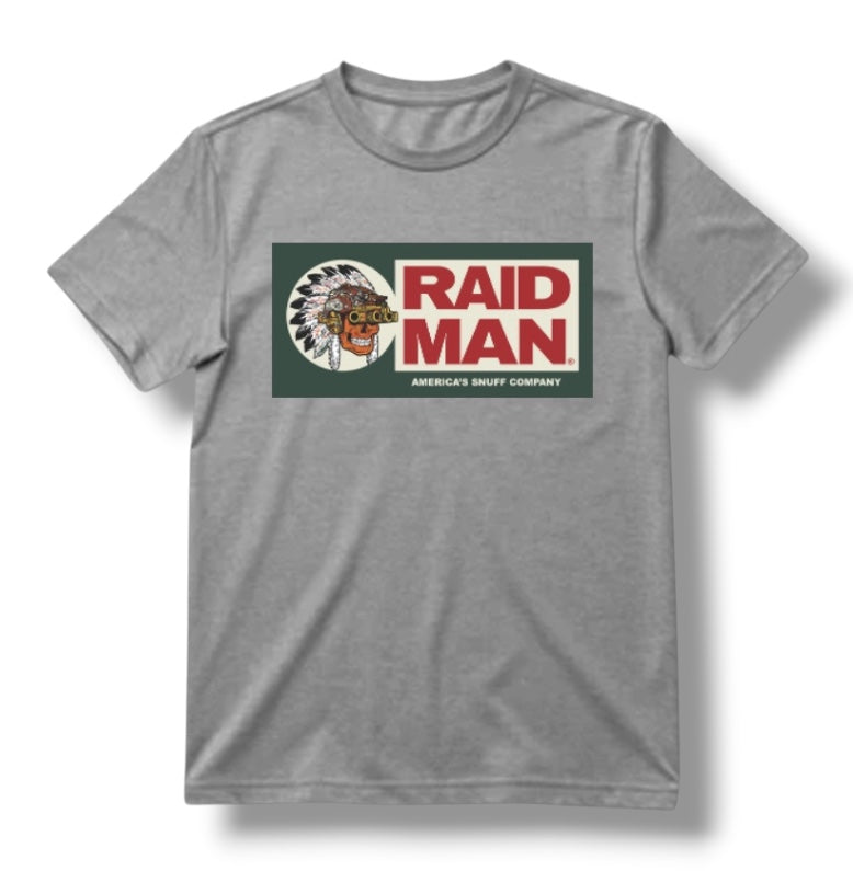 RAID MAN TEE (HEATHER GREY)