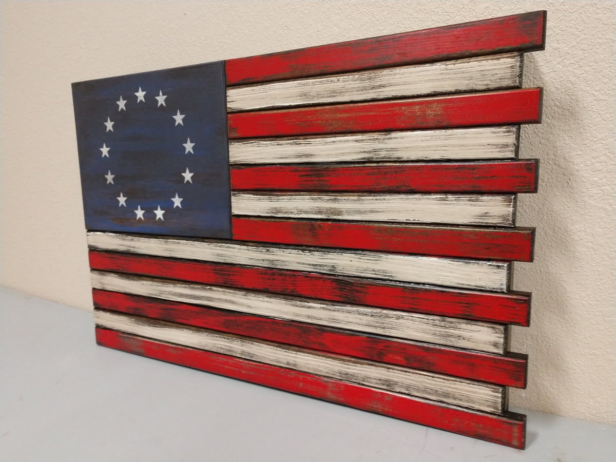 Large American Flag Gun Concealment Case with 2 Compartments