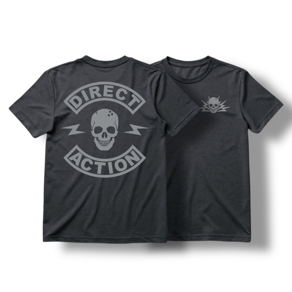DA ROCKER TEE (HEATHER CHARCOAL / HEATHER RED)