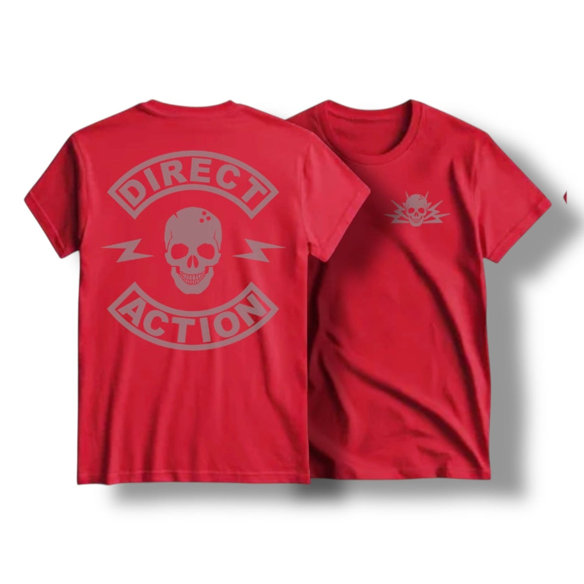 DA ROCKER TEE (HEATHER CHARCOAL / HEATHER RED)