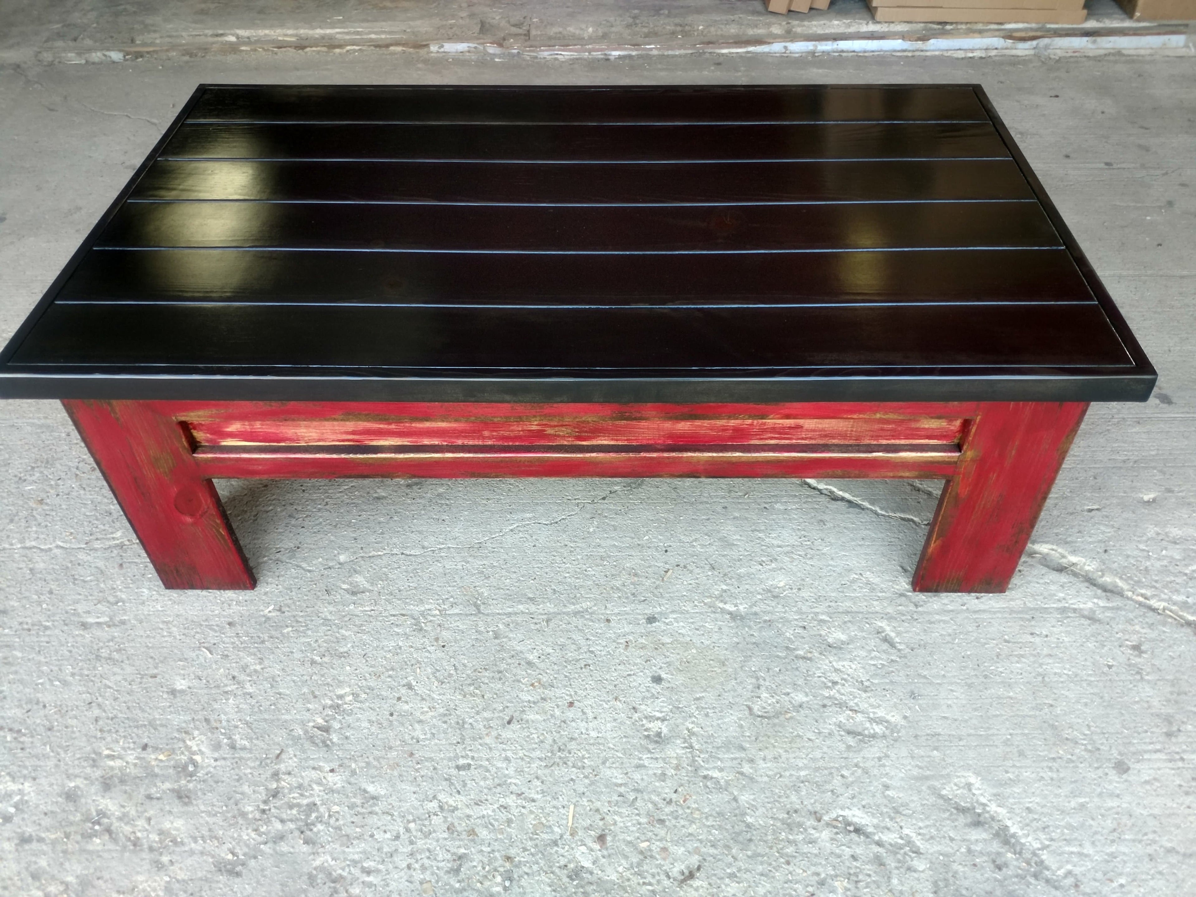 Modern Wooden Sliding Top Coffee Table