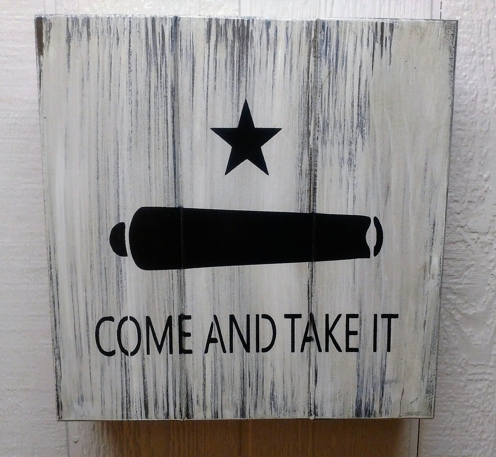 "Come and Take It"  wall art box.