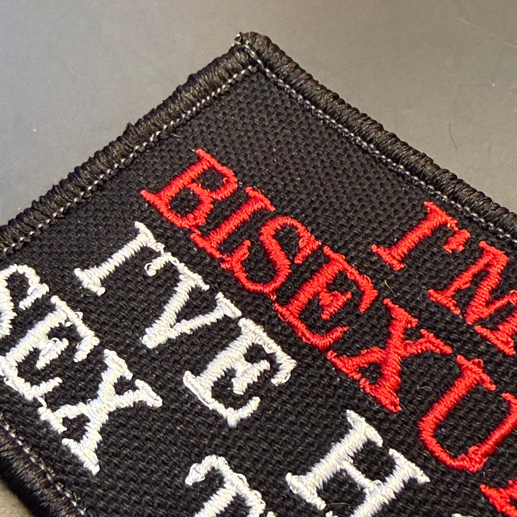 I'm Bisexual - I've Had Sex Twice Funny Morale Patch, 2x3" | Made in USA | VELCRO® Brand Hook Backing