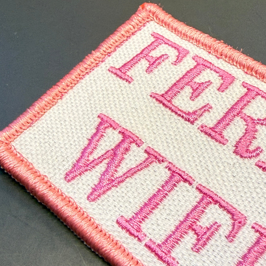 Feral Wife Funny Morale Patch, 2x3" | Made in USA | VELCRO® Brand Hook Backing