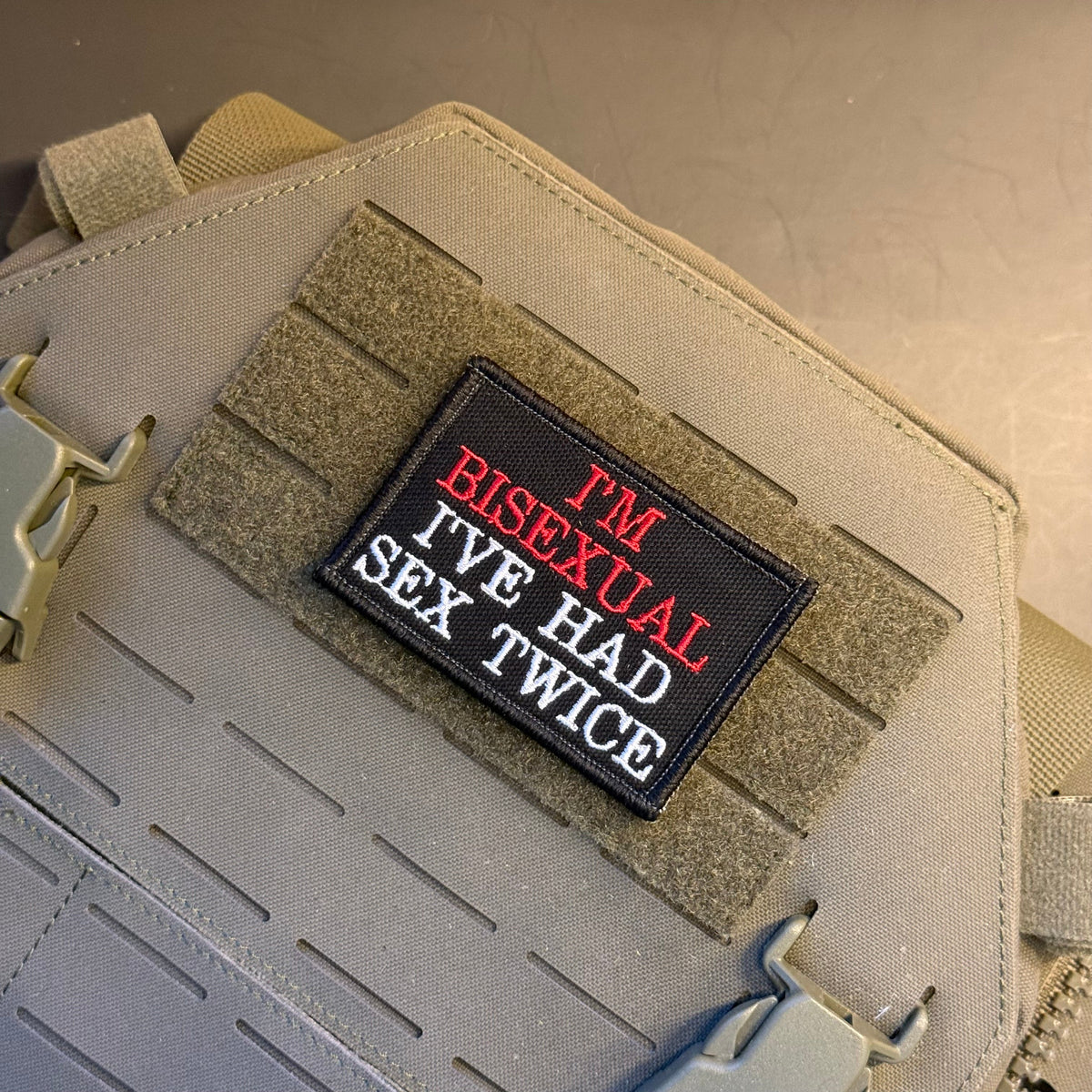 I'm Bisexual - I've Had Sex Twice Funny Morale Patch, 2x3" | Made in USA | VELCRO® Brand Hook Backing
