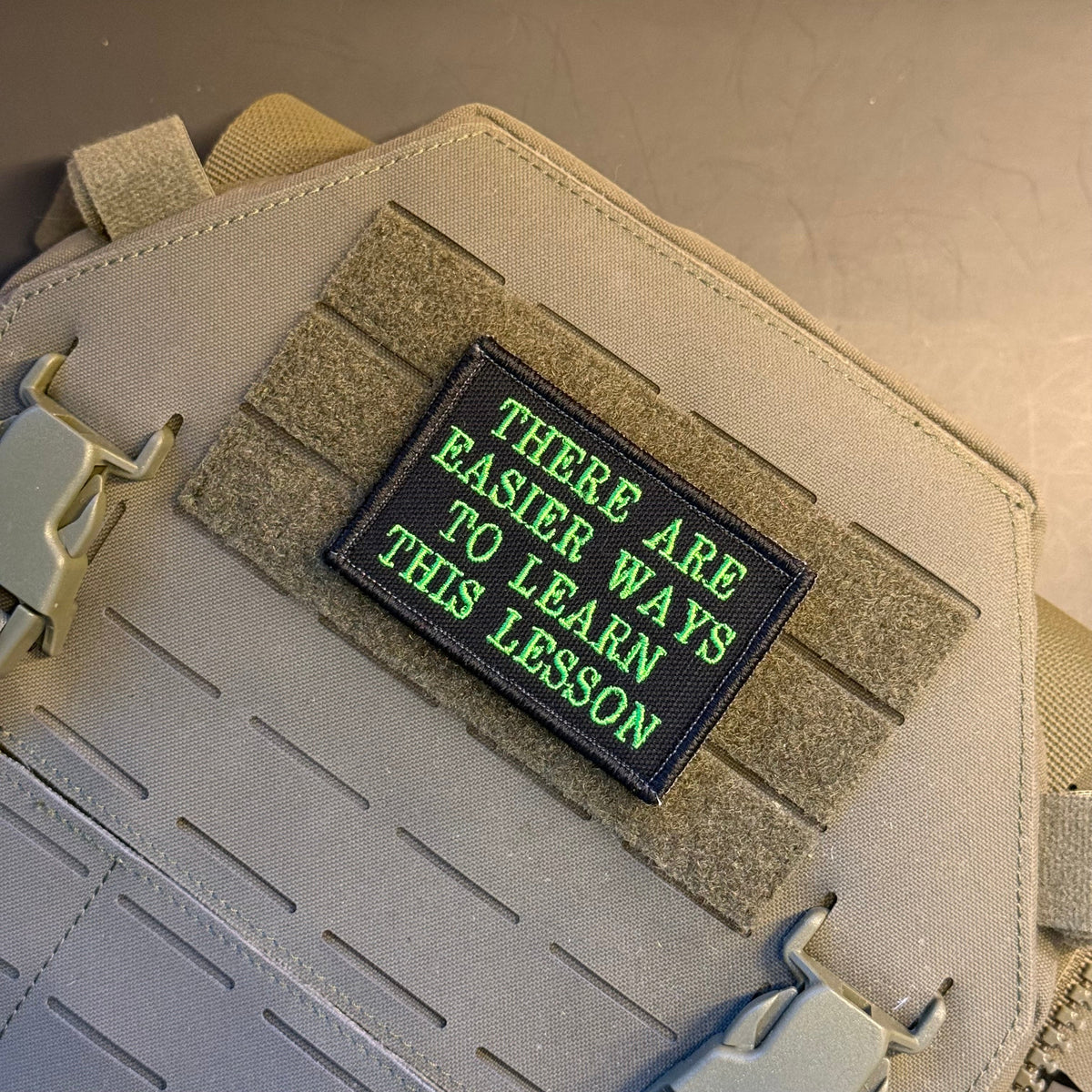 Hard Life Lessons Funny Morale Patch, 2x3" | Made in USA | VELCRO® Brand Hook Backing