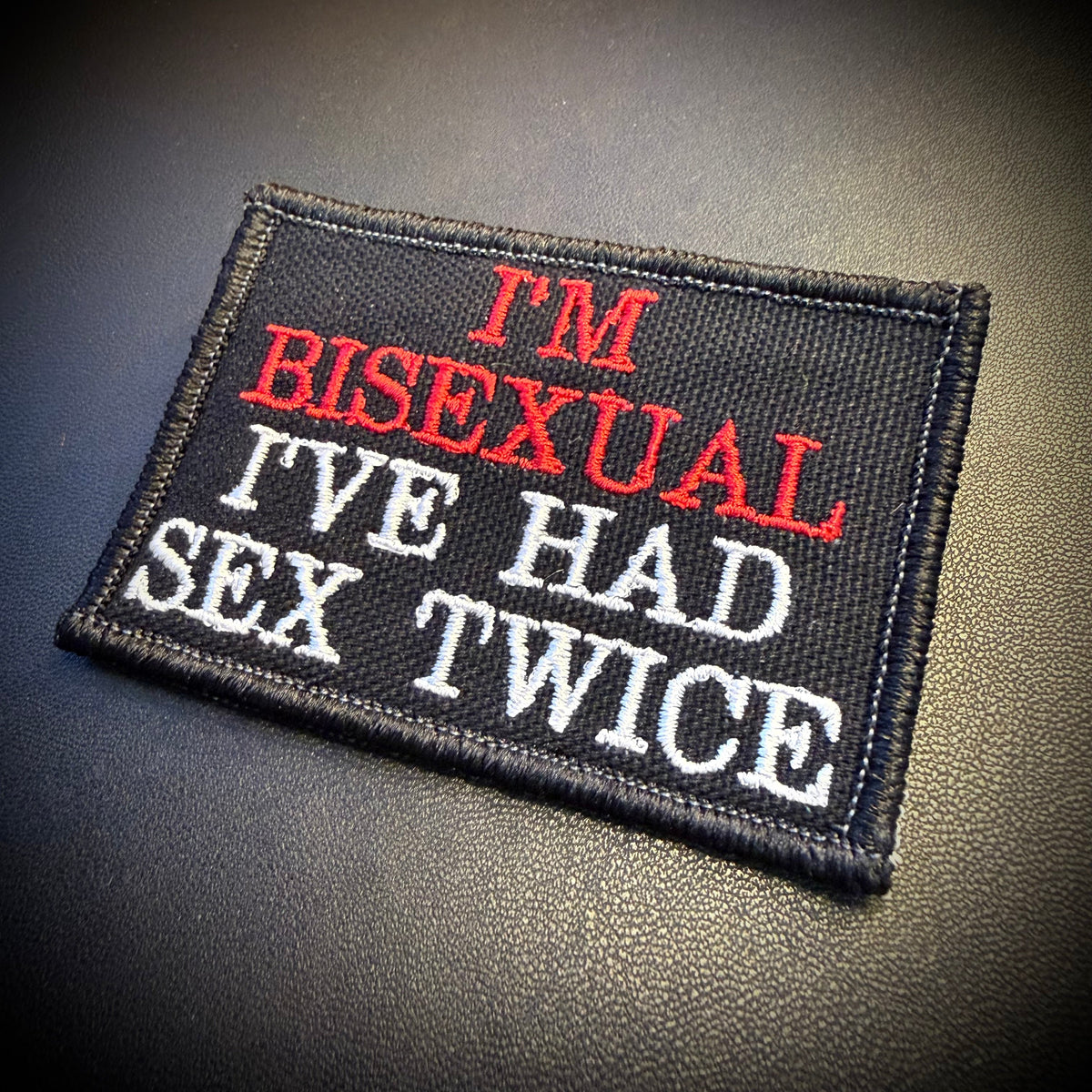 I'm Bisexual - I've Had Sex Twice Funny Morale Patch, 2x3" | Made in USA | VELCRO® Brand Hook Backing