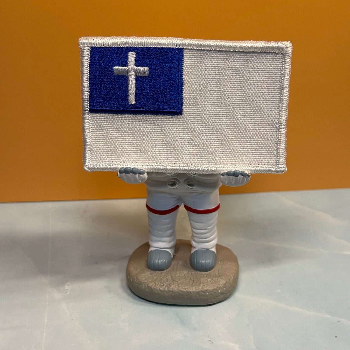 Tactical and White/Blue Christian Flag Patches, 2x3.5" | Made in USA | VELCRO® Brand Hook Backing