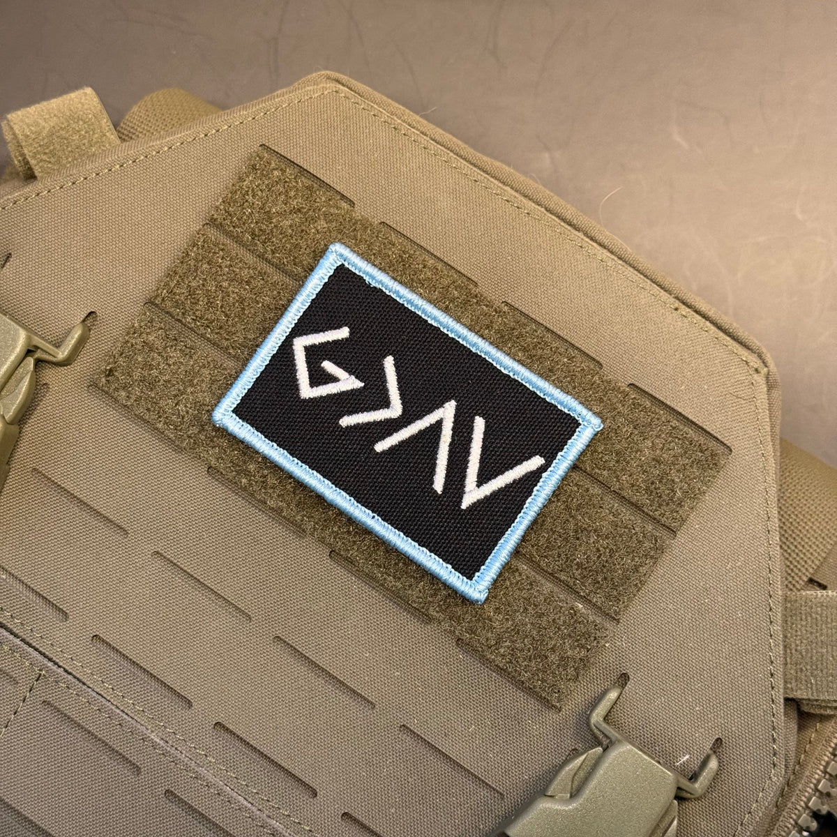 God Is Greater Than the Highs and Lows Morale Patch, 2x3" | Made in USA | VELCRO® Brand Hook Backing