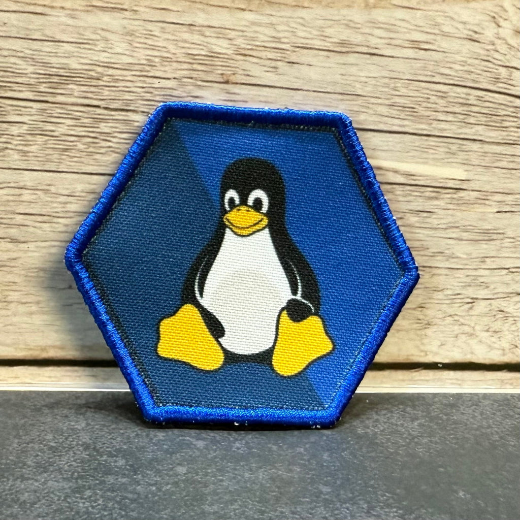 Linux Tux Penguin Morale Patch | Made in USA | VELCRO® Brand Hook Backing