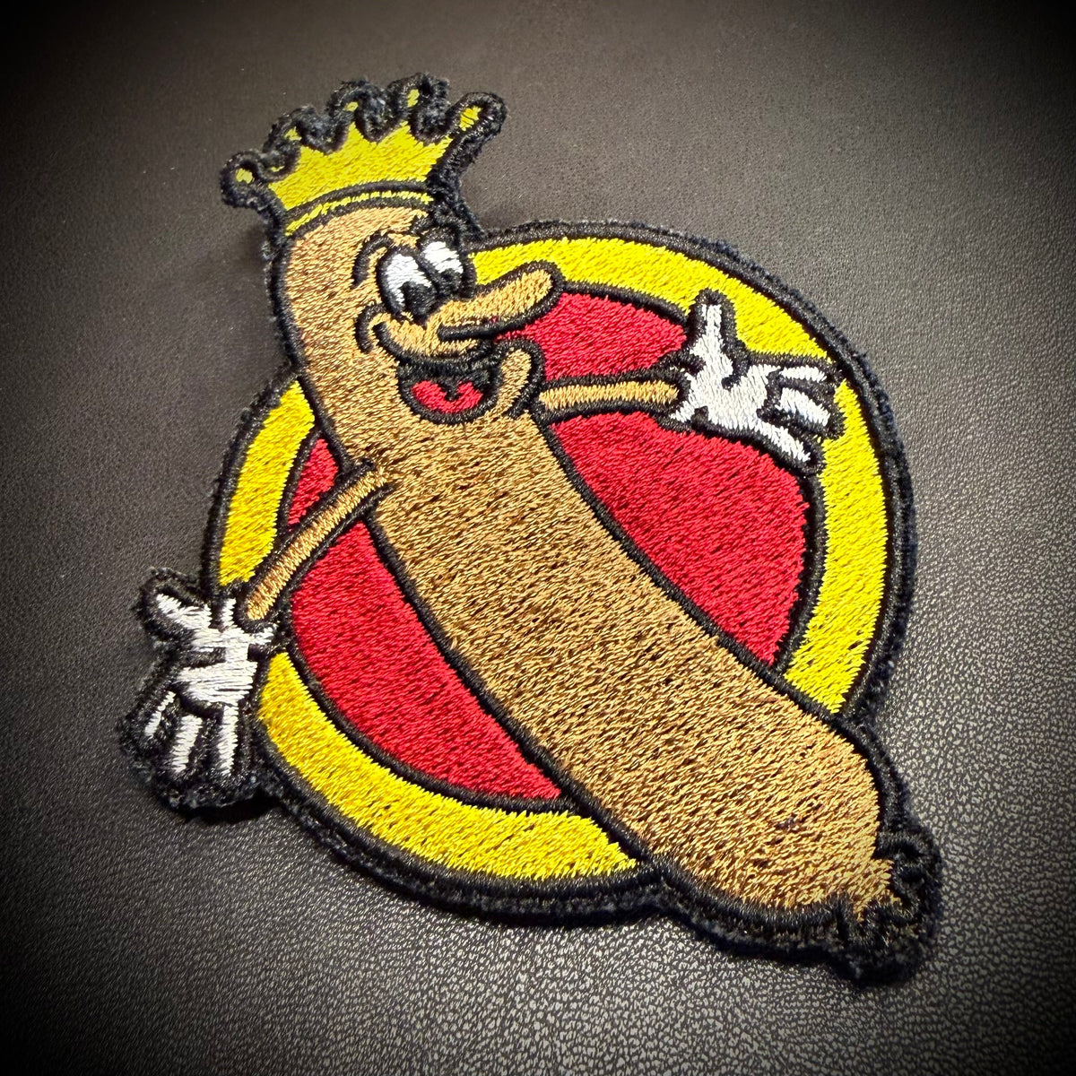The Wiener King Funny Morale Patch, 3x4" | Made in USA | VELCRO® Brand Hook Backing