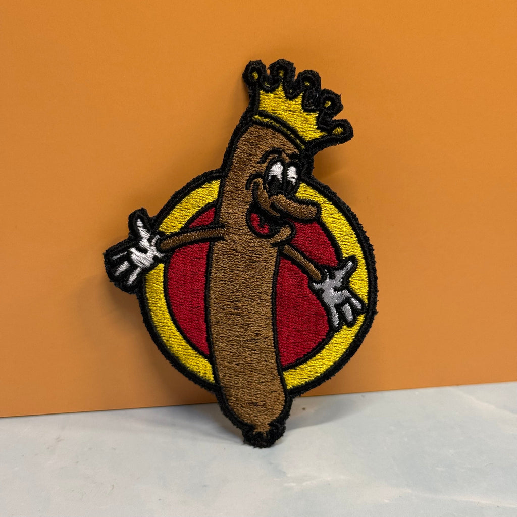 The Wiener King Funny Morale Patch, 3x4" | Made in USA | VELCRO® Brand Hook Backing