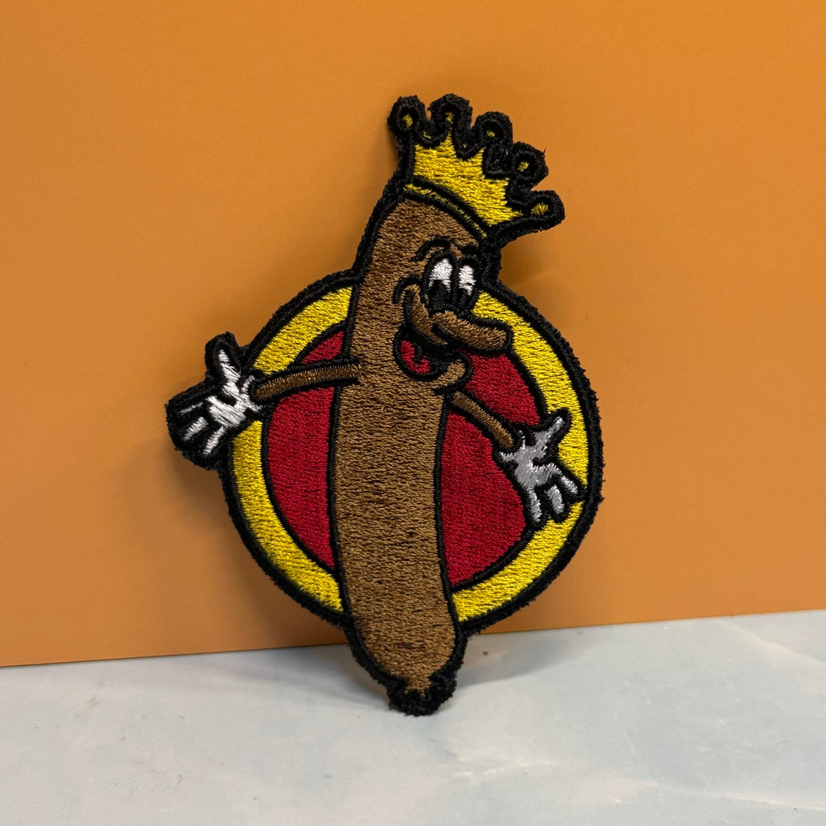 The Wiener King Funny Morale Patch, 3x4" | Made in USA | VELCRO® Brand Hook Backing