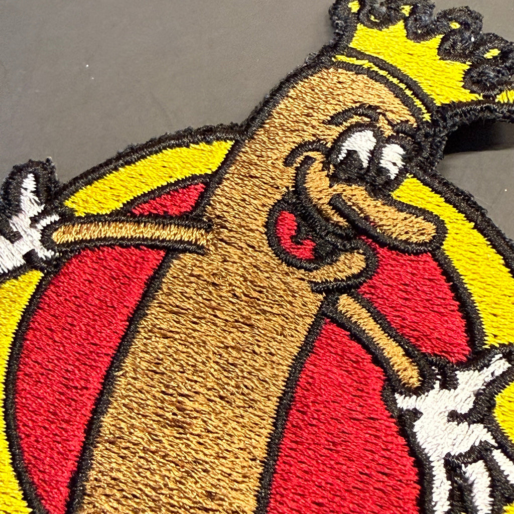 The Wiener King Funny Morale Patch, 3x4" | Made in USA | VELCRO® Brand Hook Backing