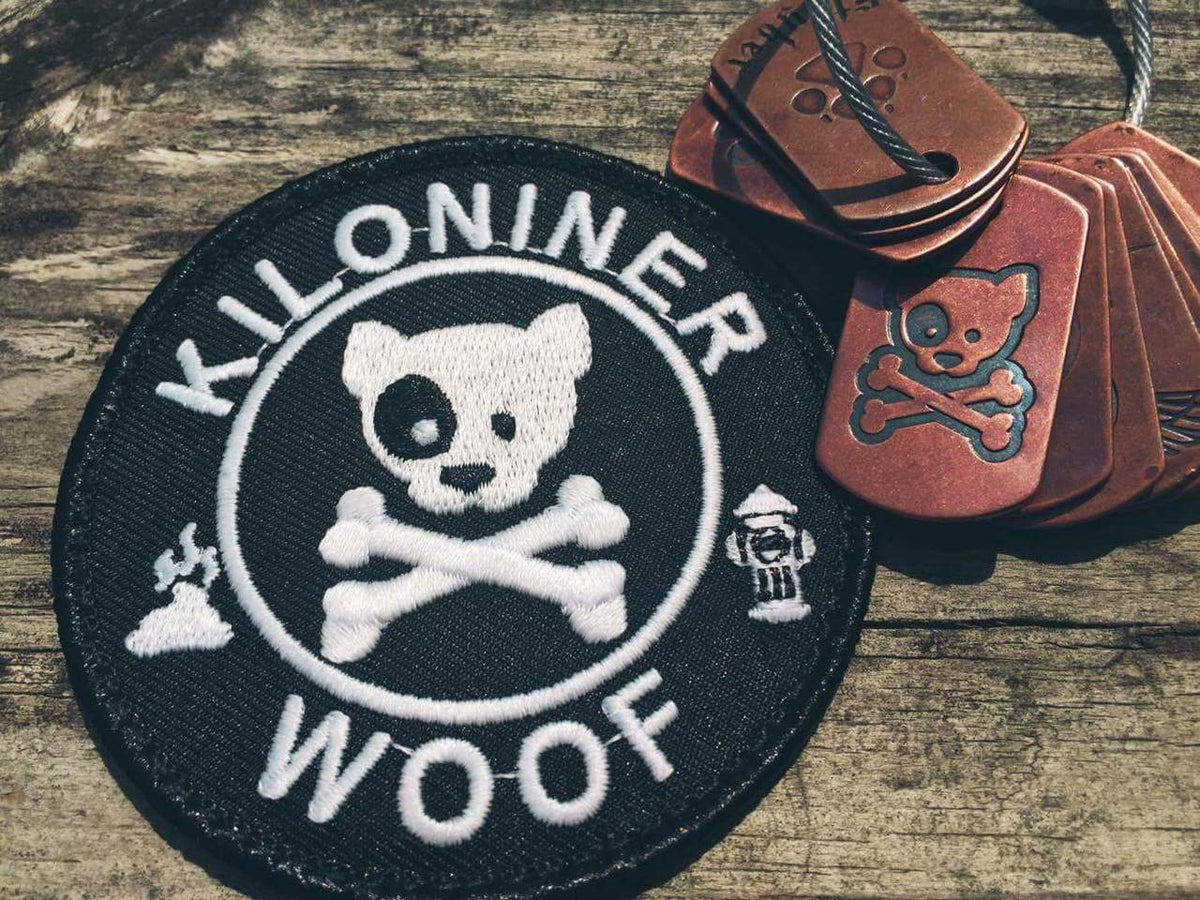 DOG & CROSSBONES Glow In The Dark Morale Patch