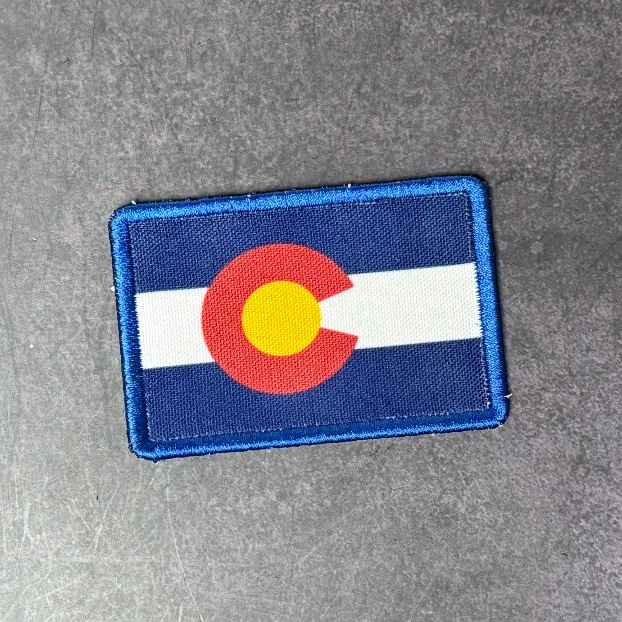 Colorado State Flag Patch | Made in USA | VELCRO® Brand Hook Backing