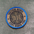 Tactical EMT Paramedic Morale Patch, 911, 3" Round | Made in USA | VELCRO® Brand Hook Backing