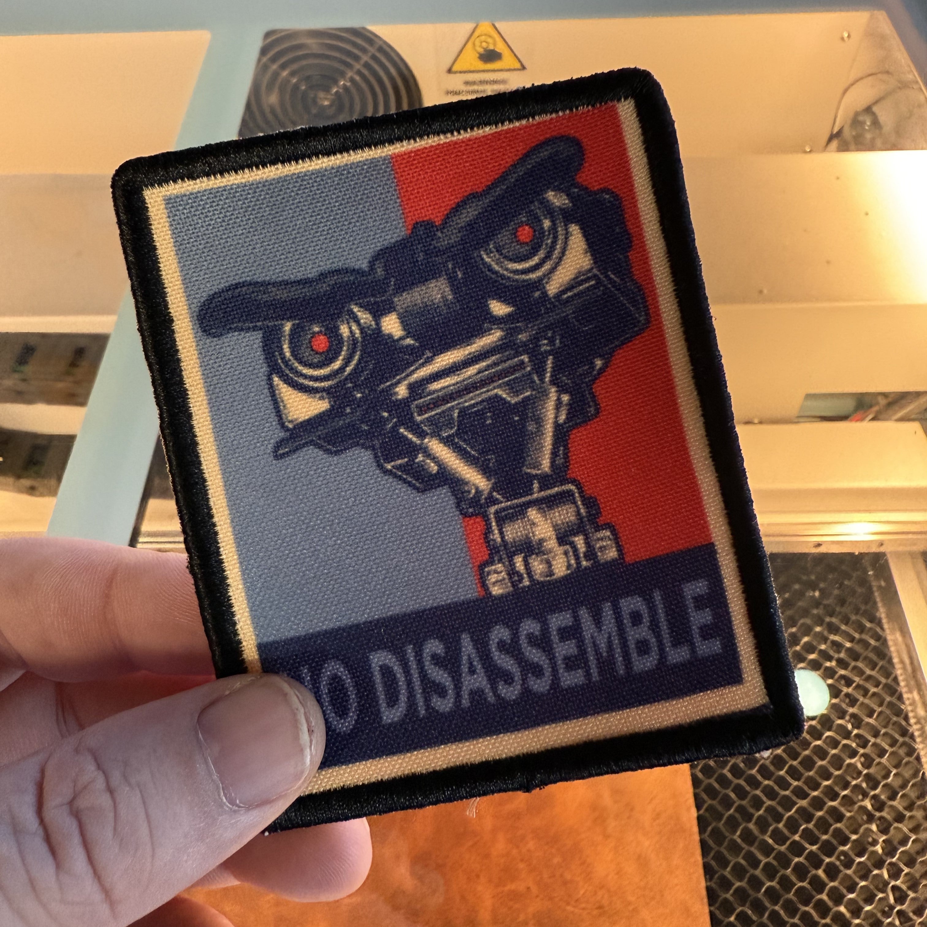 No Disassemble Funny Morale Patch | Made in USA | VELCRO® Brand Hook Backing