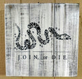 "JOIN OR DIE" GUN CONCEALMENT WALL ART BOX.