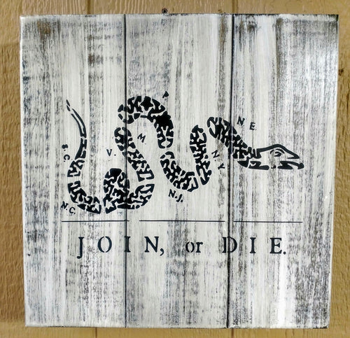 "JOIN OR DIE" GUN CONCEALMENT WALL ART BOX.
