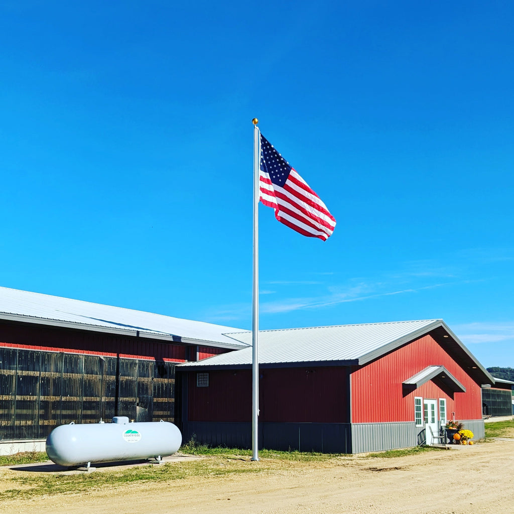 40' External Halyard Aluminum Flagpole - Continental Series