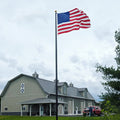 30' External Halyard Aluminum Flagpole - Continental Series
