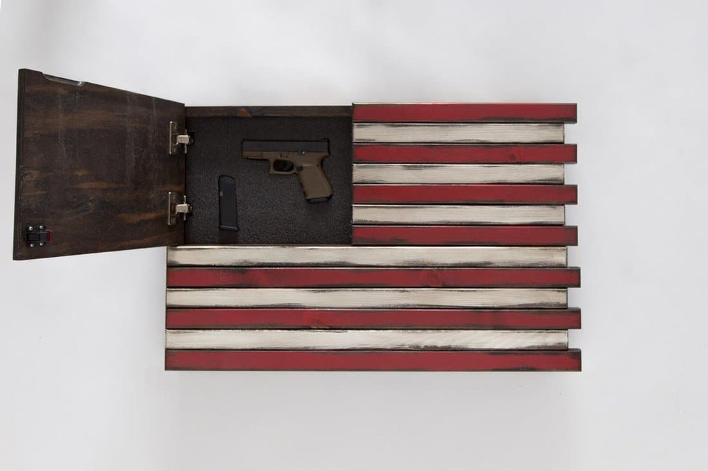 Single Compartment Small American Flag Gun Concealment Case