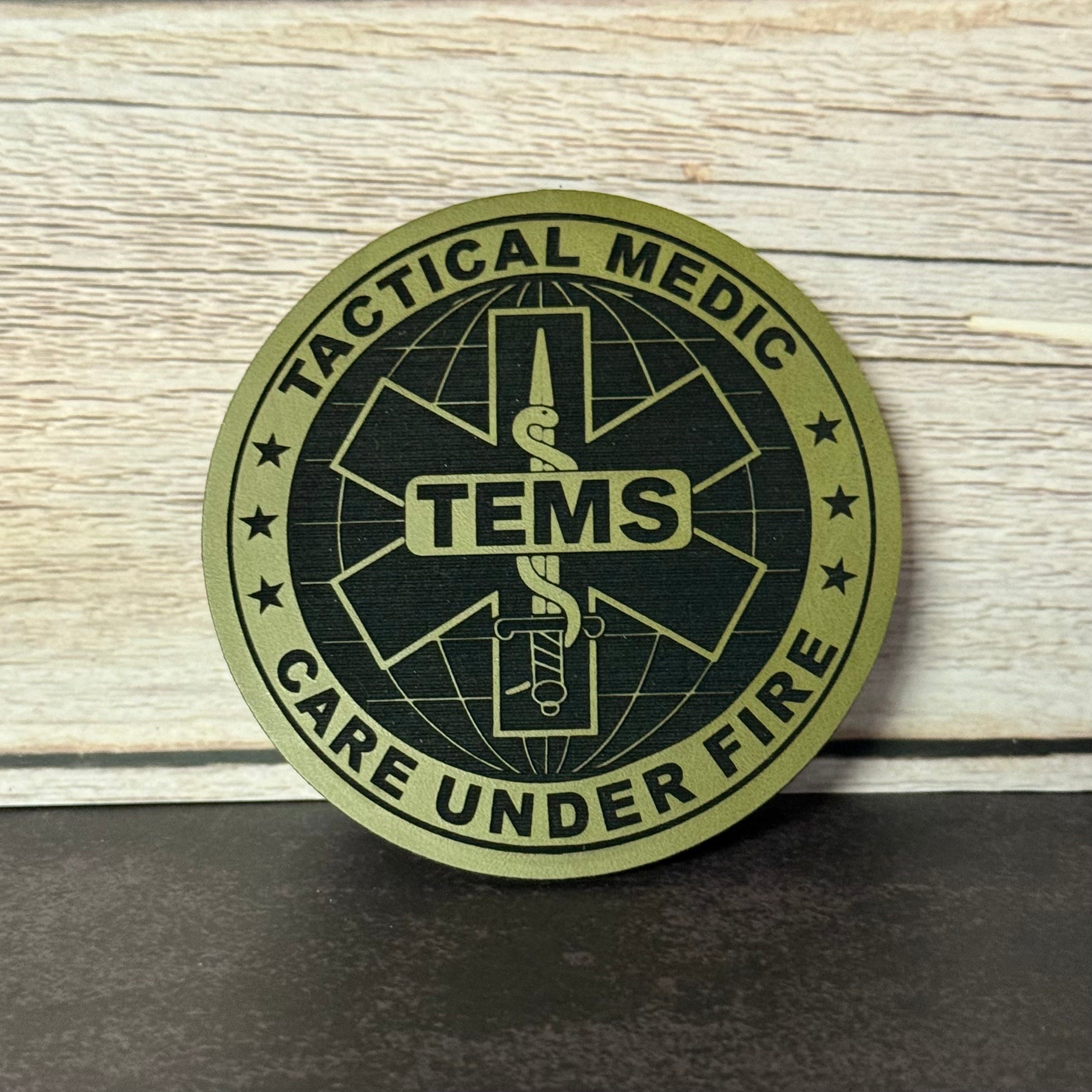 Tactical EMS Medic Team Morale Patch, 3" Round | Made in USA | VELCRO® Brand Hook Backing