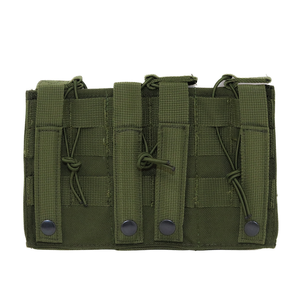 Tactical MOLLE Triple Mag Pouch— Ranger Green