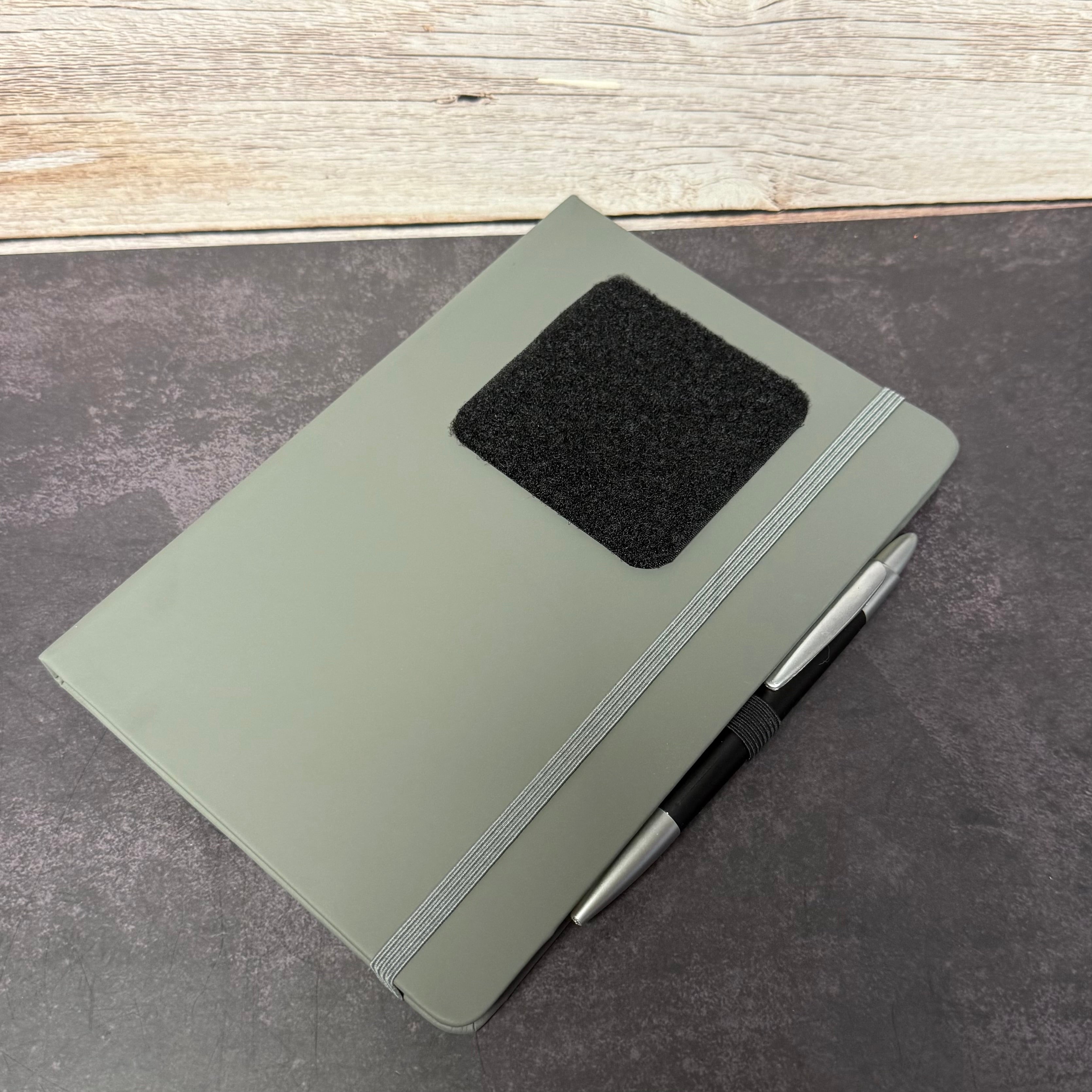 Morale Patch A5 Note Book with 2x3" or 3x3" | VELCRO® Brand Loop Panel Front Panel Customizable Log or Range Book