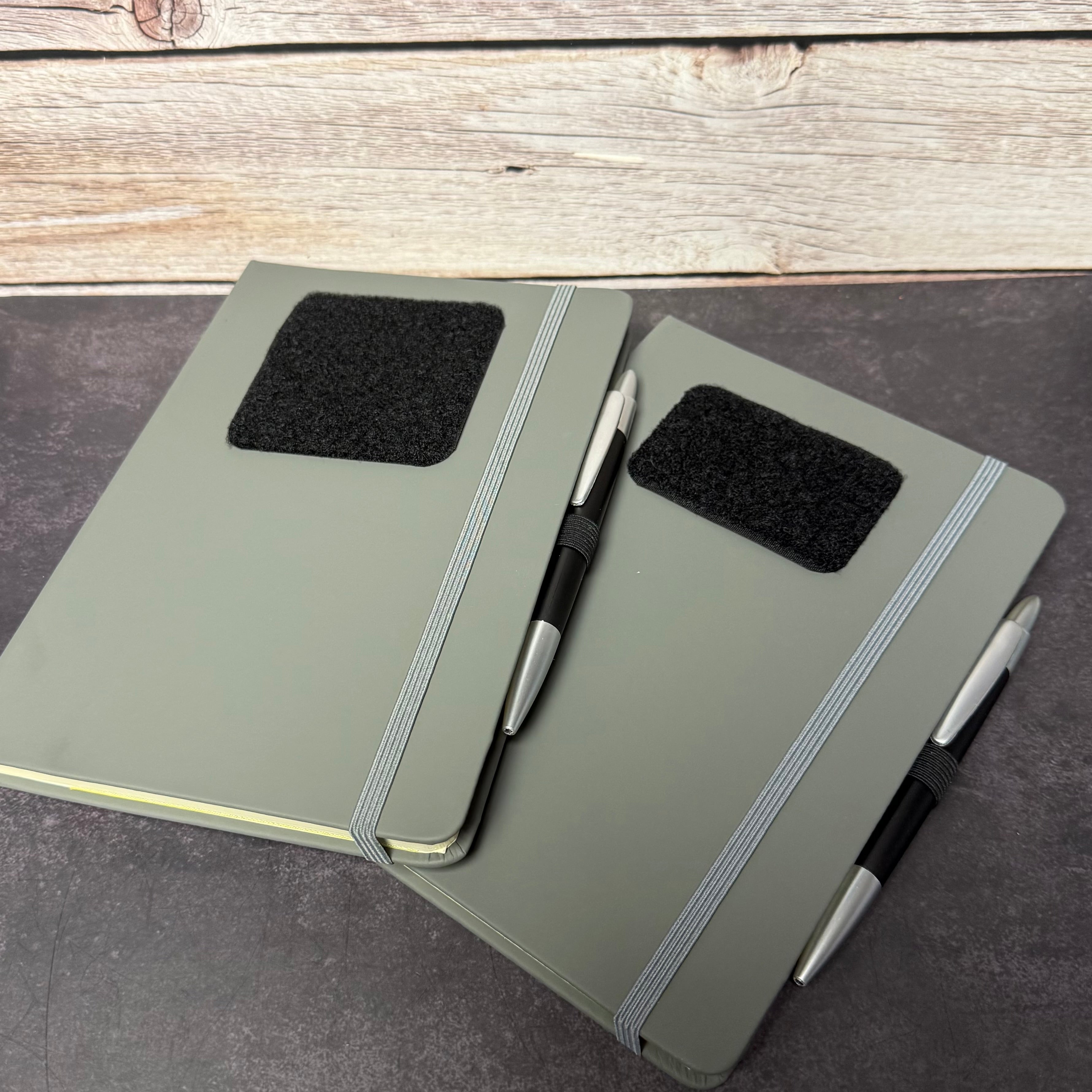 Morale Patch A5 Note Book with 2x3" or 3x3" | VELCRO® Brand Loop Panel Front Panel Customizable Log or Range Book
