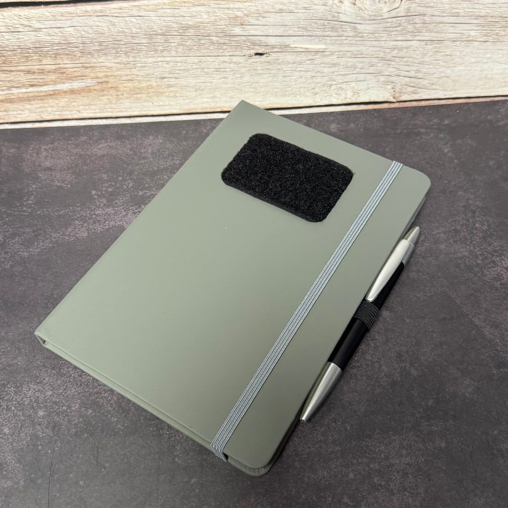 Morale Patch A5 Note Book with 2x3" or 3x3" | VELCRO® Brand Loop Panel Front Panel Customizable Log or Range Book