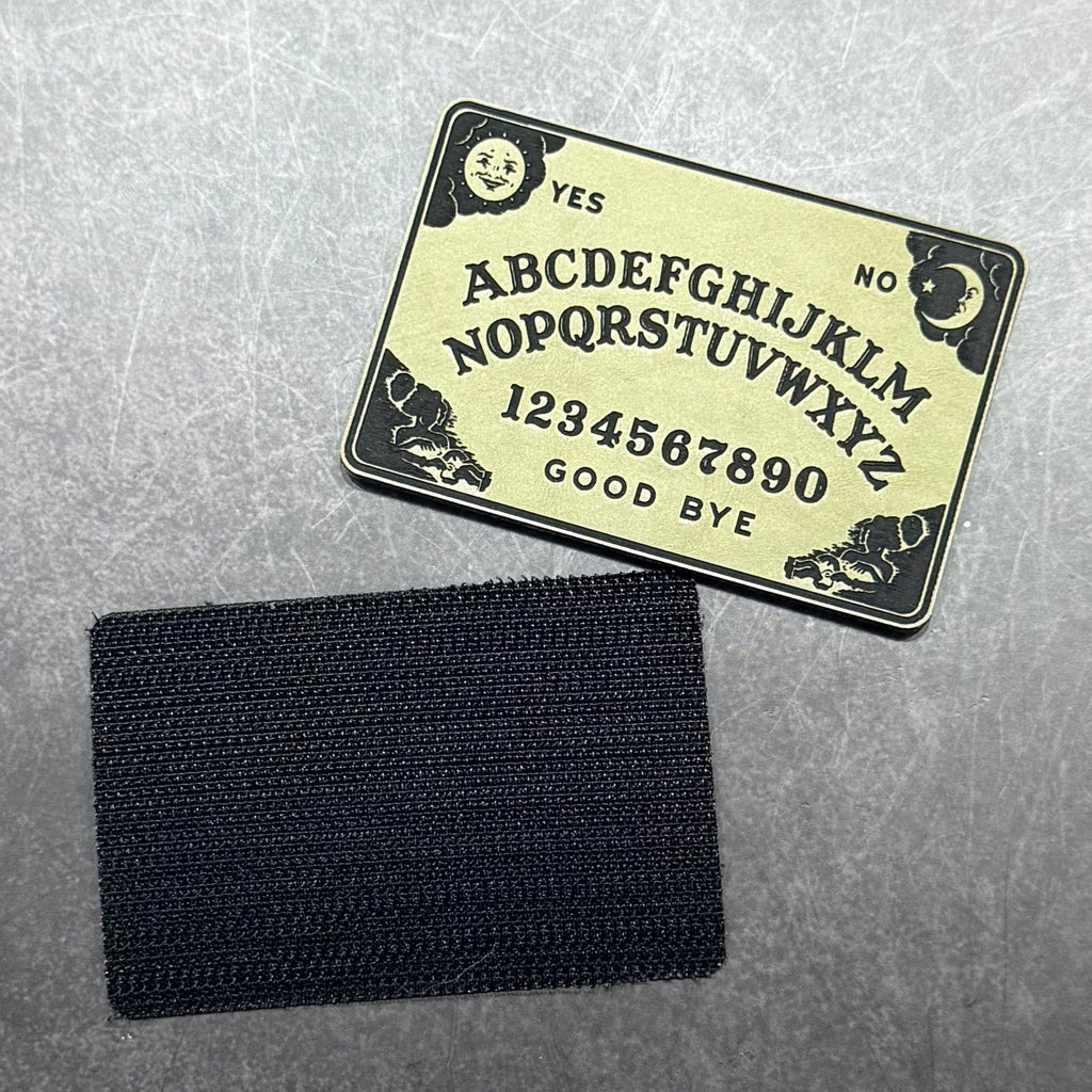 Ouija Talking Spirit Board Funny Morale Patch, 2x3" | Made in USA | VELCRO® Brand Hook Backing