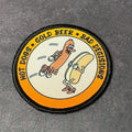 Hot Dogs, Cold Beer and Bad Decisions Funny Morale Patch | Made in USA | VELCRO® Brand Hook Backing