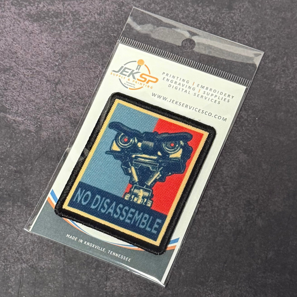 No Disassemble Funny Morale Patch | Made in USA | VELCRO® Brand Hook Backing