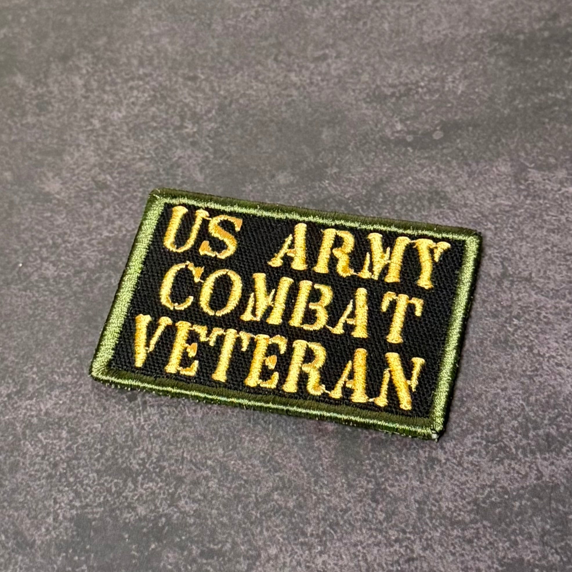 Army Combat Veteran Morale Patch, 2x3" | Made in USA | VELCRO® Brand Hook Backing