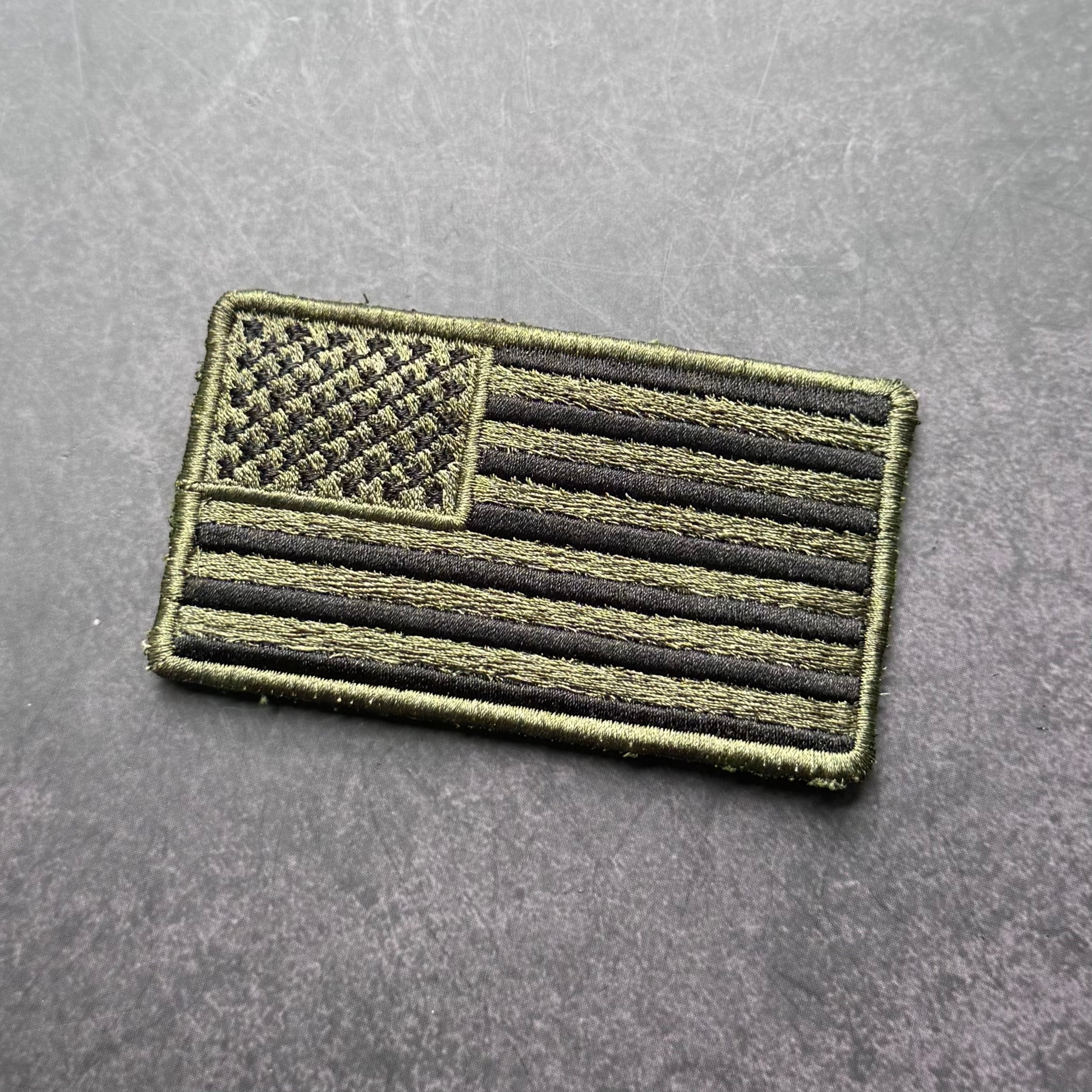 Olive OD Green Tactical American Flag Patch | Made in USA | VELCRO® Brand Hook Backing