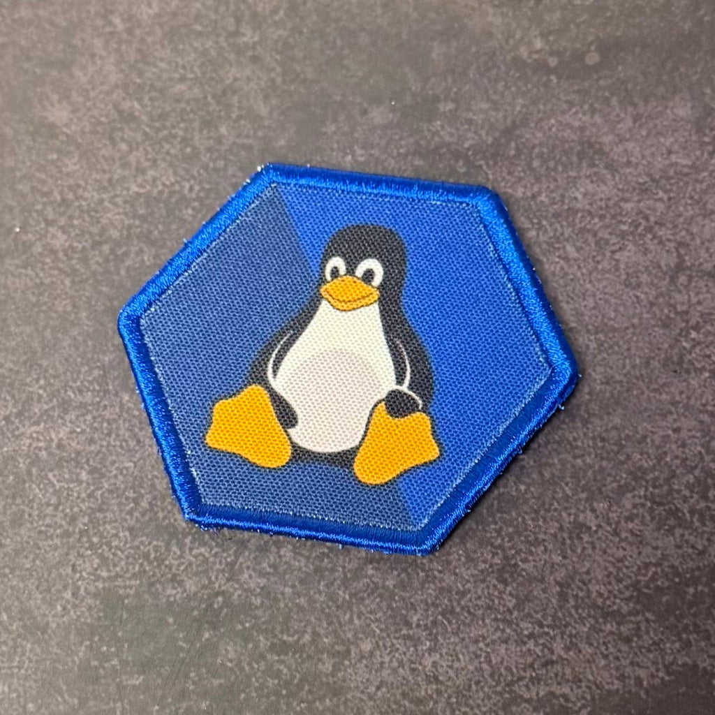 Linux Tux Penguin Morale Patch | Made in USA | VELCRO® Brand Hook Backing